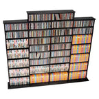 Grant Scaffale Multimediale Nero: Contiene 1520 CD, 702 DVD, 34 Ripiani Regolabili, Legno Composito