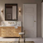 Diana X Sgabello da bagno con rotelle oro: elegante similpelle, struttura in metallo, forma rotonda