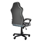 Sedia da ufficio regolabile in similpelle a schienale alto grigio antracite