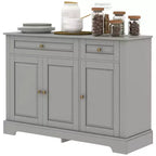 Mobile buffet credenza, mobile moderno da cucina con 2 cassetti e ripiani regolabili, mobile per angolo caffè per soggiorno