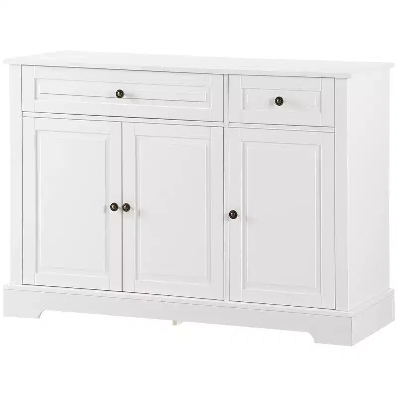 Mobile buffet credenza, mobile moderno da cucina con 2 cassetti e ripiani regolabili, mobile per angolo caffè per soggiorno