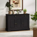 Mobile buffet credenza, mobile moderno da cucina con 2 cassetti e ripiani regolabili, mobile per angolo caffè per soggiorno