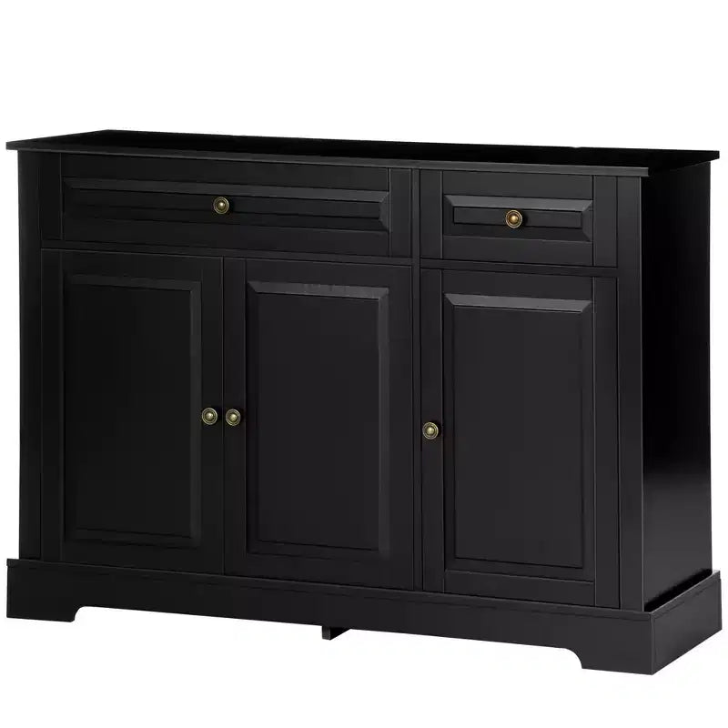Mobile buffet credenza, mobile moderno da cucina con 2 cassetti e ripiani regolabili, mobile per angolo caffè per soggiorno
