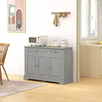 Mobile buffet credenza, mobile moderno da cucina con 2 cassetti e ripiani regolabili, mobile per angolo caffè per soggiorno