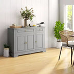 Mobile buffet credenza, mobile moderno da cucina con 2 cassetti e ripiani regolabili, mobile per angolo caffè per soggiorno