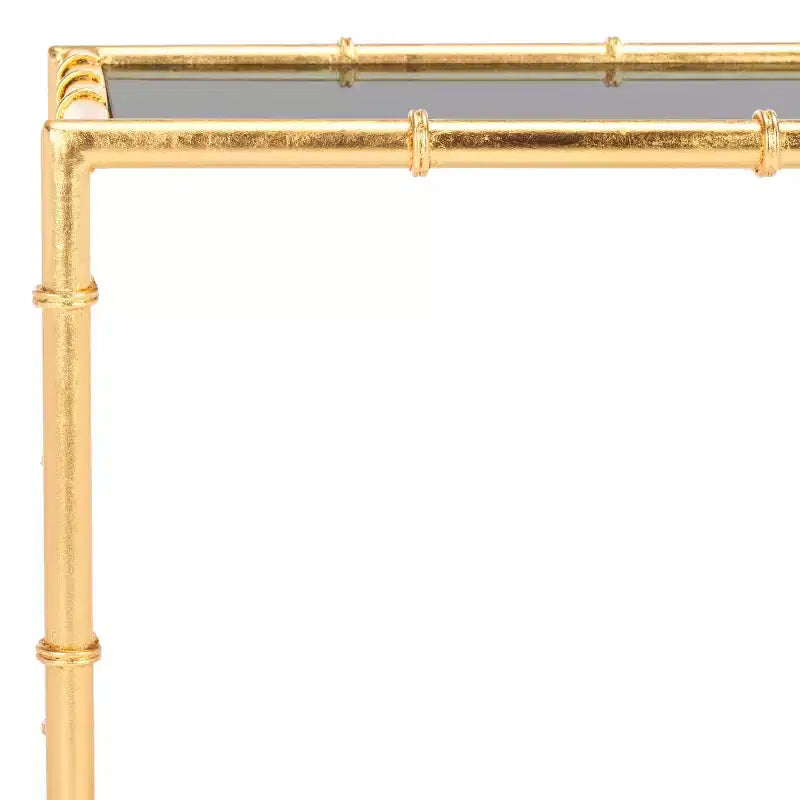 Tavolino d'appoggio Chandler - Oro/Vetro