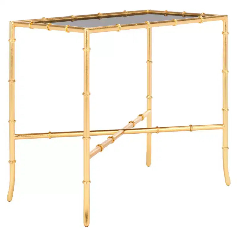 Tavolino d'appoggio Chandler - Oro/Vetro